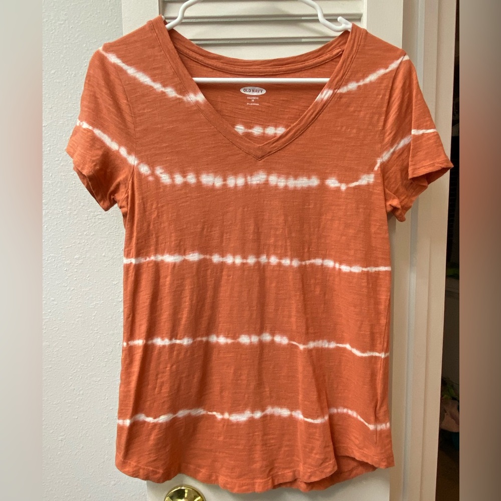 🧡Old Navy • orange tie dye shirt • XS • EUC